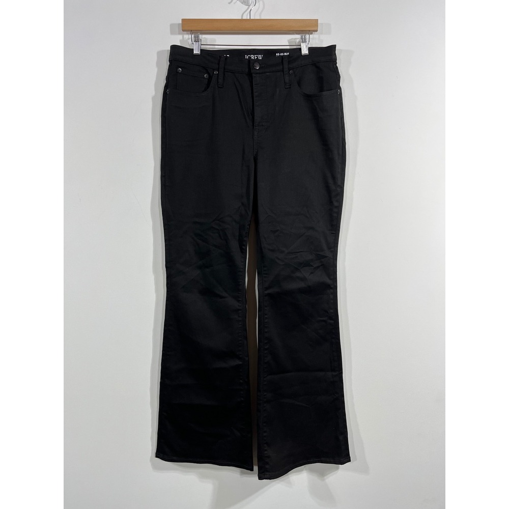 J.Crew 03 Bootcut Jeans Preppy Classic Black Stretch Denim Pants Womens 32